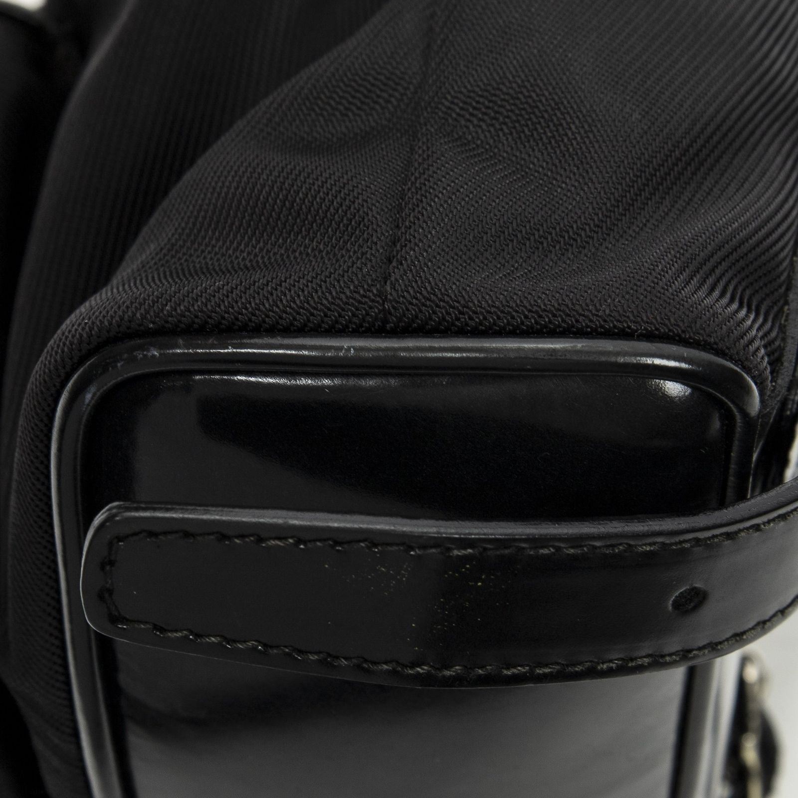 Gucci Mini Bamboo Backpack Sac Black Nylon Canvas — view 8