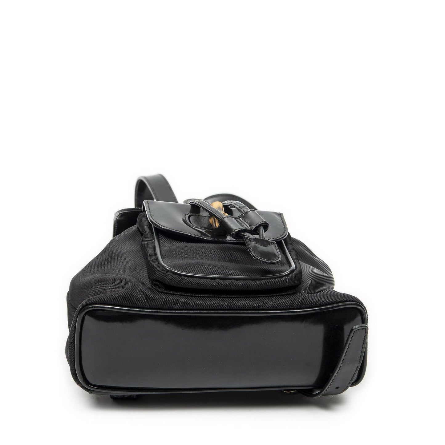 Gucci Mini Bamboo Backpack Sac Black Nylon Canvas — view 6