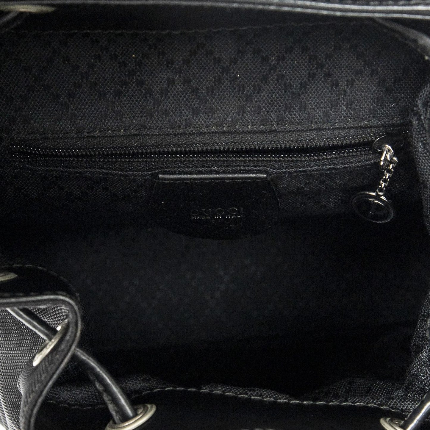 Gucci Mini Bamboo Backpack Sac Black Nylon Canvas — view 9