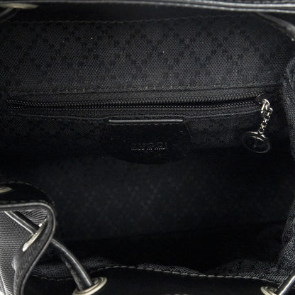 Gucci Mini Bamboo Backpack Sac Black Nylon Canvas — view 9