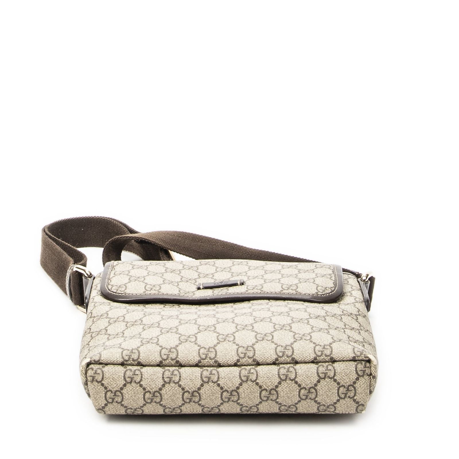 Gucci Small Messenger Beige Brown Supreme Canvas — view 6