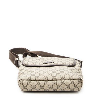 Gucci Small Messenger Beige Brown Supreme Canvas — view 6