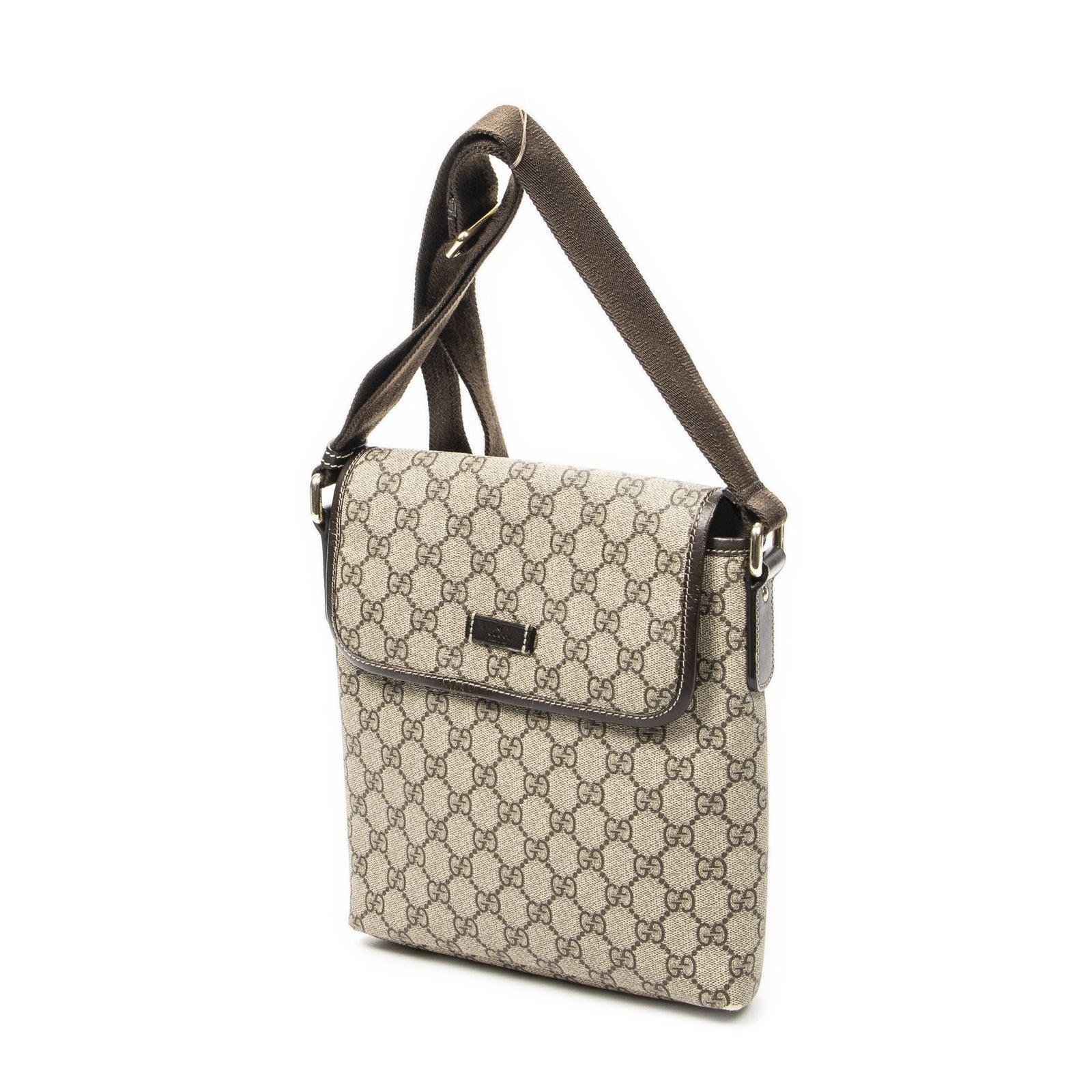 Gucci Small Messenger Beige Brown Supreme Canvas — view 2