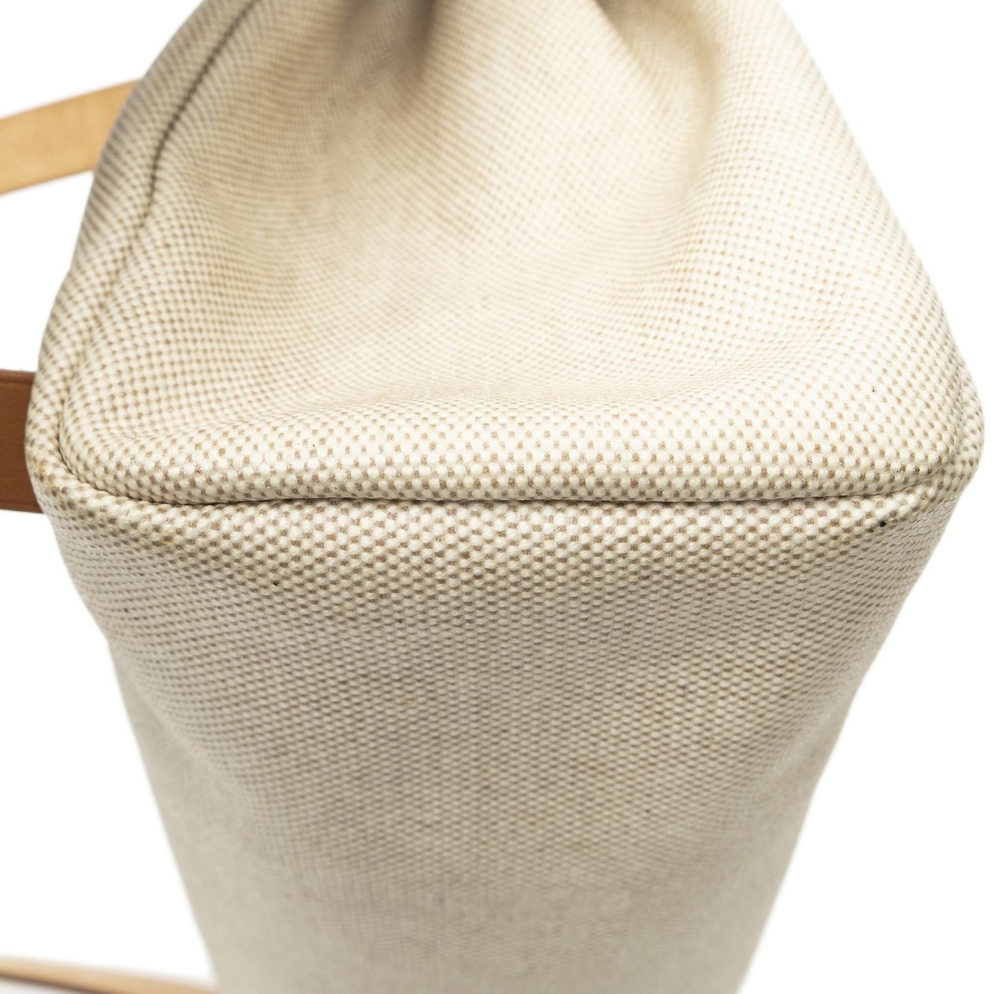 Hermes Herbag a Dos Tan Beige Toile Ash Handbag — view 7