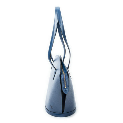 Louis Vuitton Saint Jacques Shopping Blue Epi Messenger Bag — view 3