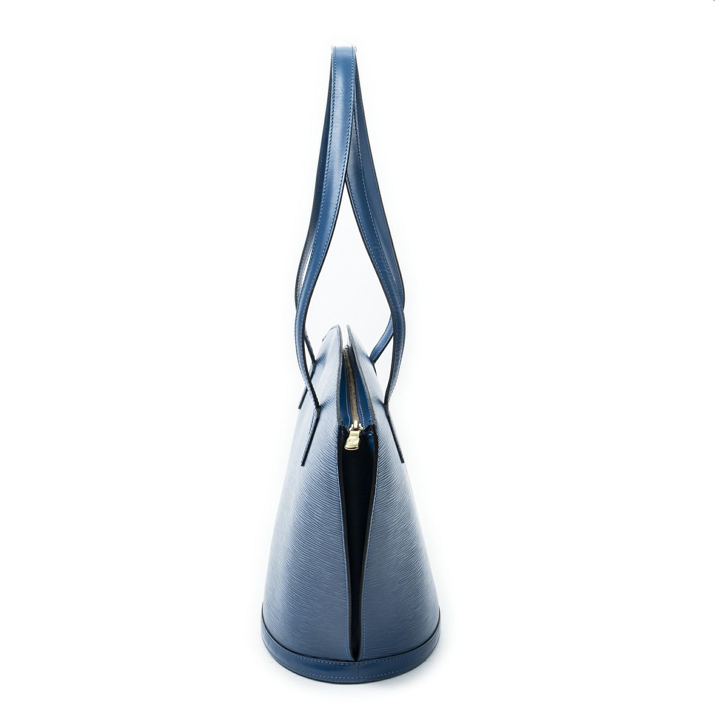Louis Vuitton Saint Jacques Shopping Blue Epi Messenger Bag — view 4