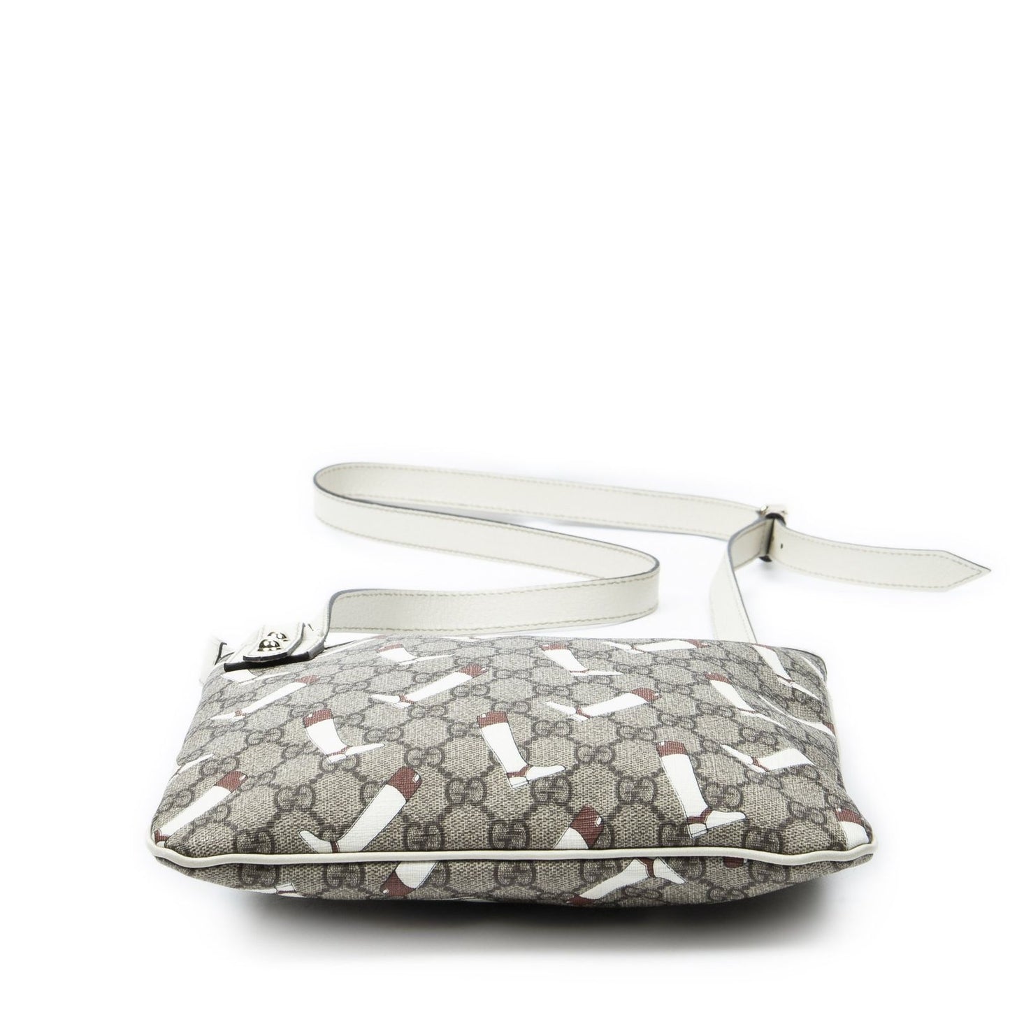 Gucci Boot GG Crossbody Beige Ivory Print Supreme Canvas — view 6