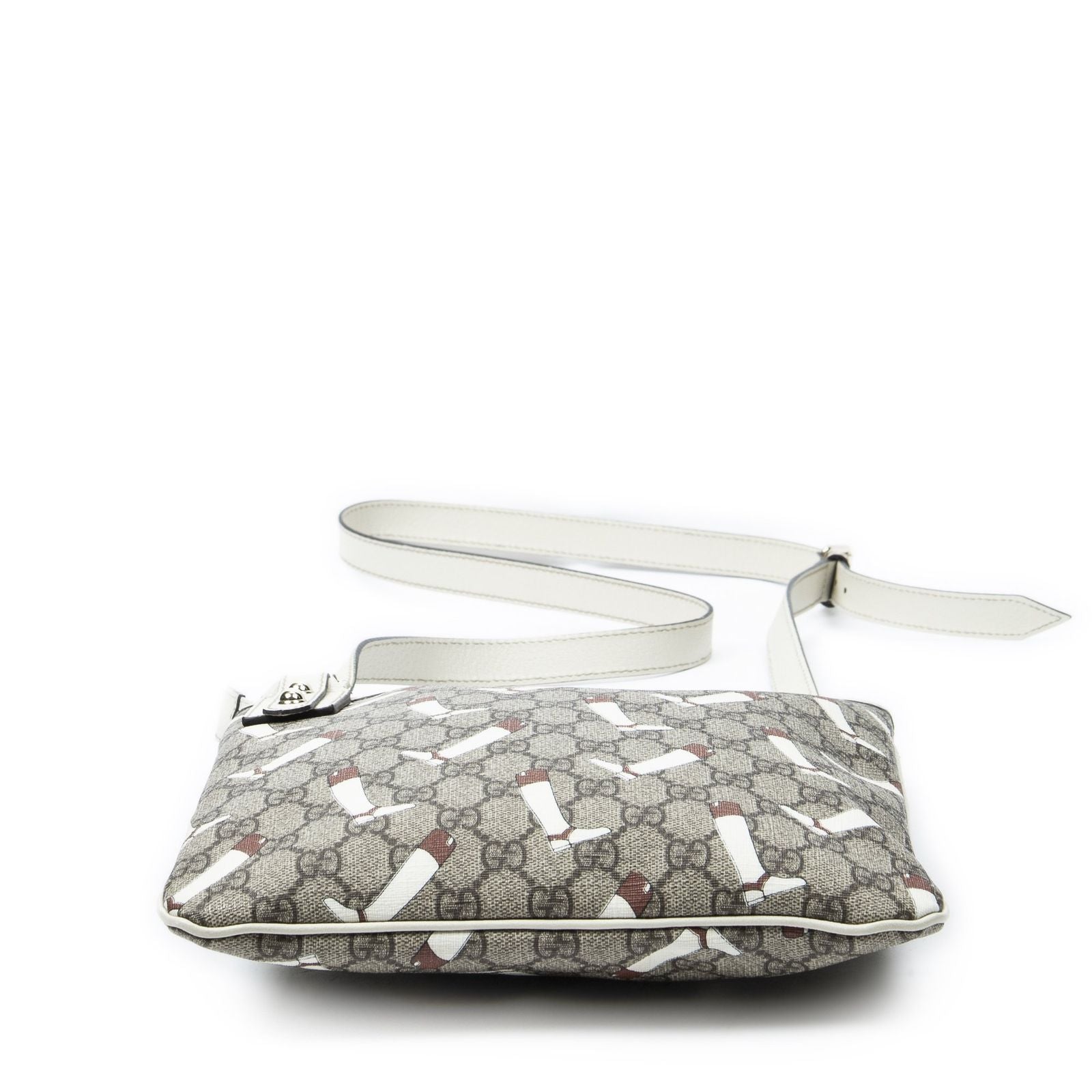 Gucci Boot GG Crossbody Beige Ivory Print Supreme Canvas — view 6