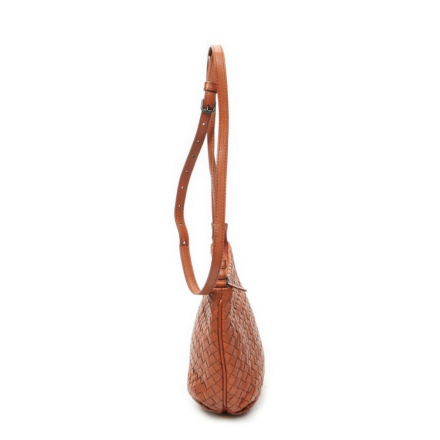 Bottega Veneta Zip Crossbody Terracotta Intrecciato Leather — view 4