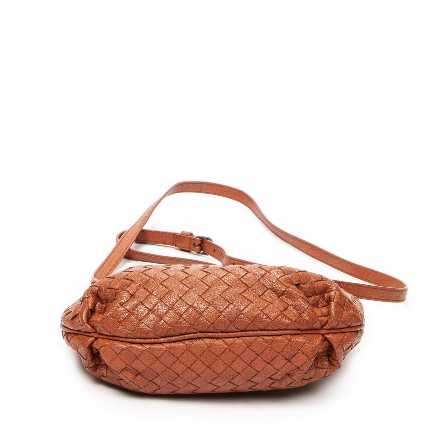 Bottega Veneta Zip Crossbody Terracotta Intrecciato Leather — view 6