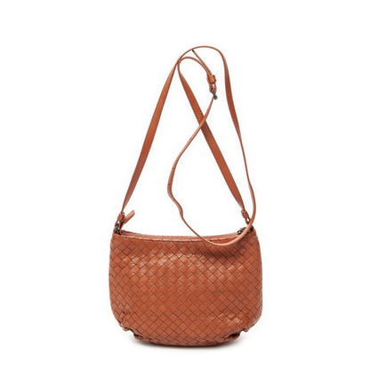 Bottega Veneta Zip Crossbody Terracotta Intrecciato Leather — view 5