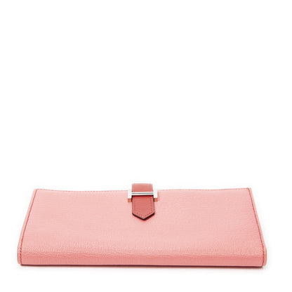 Hermes Bearn Wallet Pink Red Chable My Sole Leather — view 3