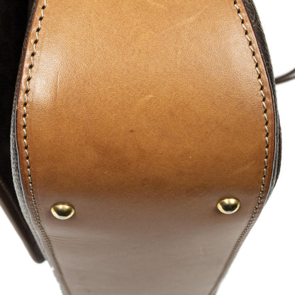 Celine Vintage Flap Messenger Brown Macadam Canvas — view 8