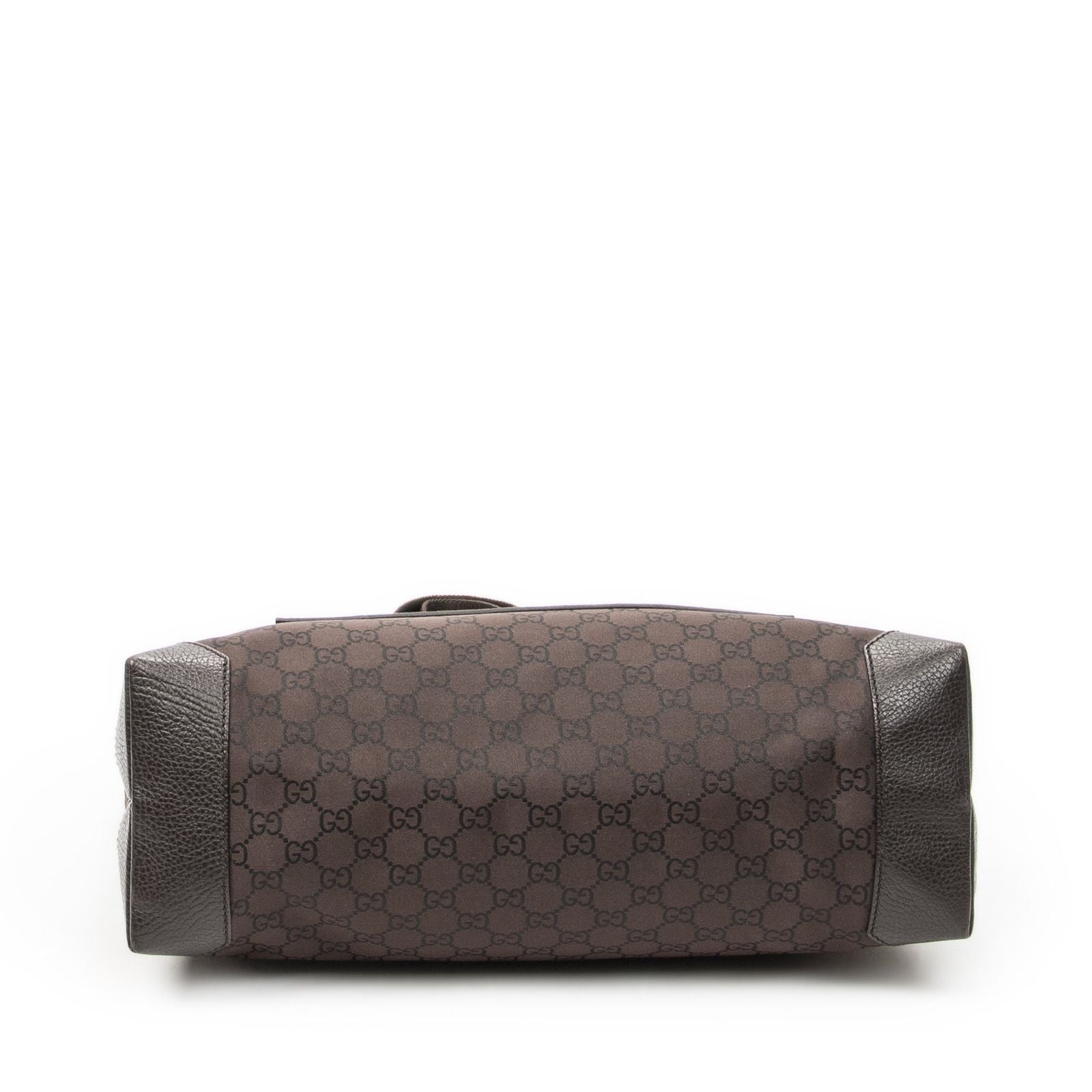 Gucci Front Pocket Tote Dark Brown GG Nylon Canvas — view 6