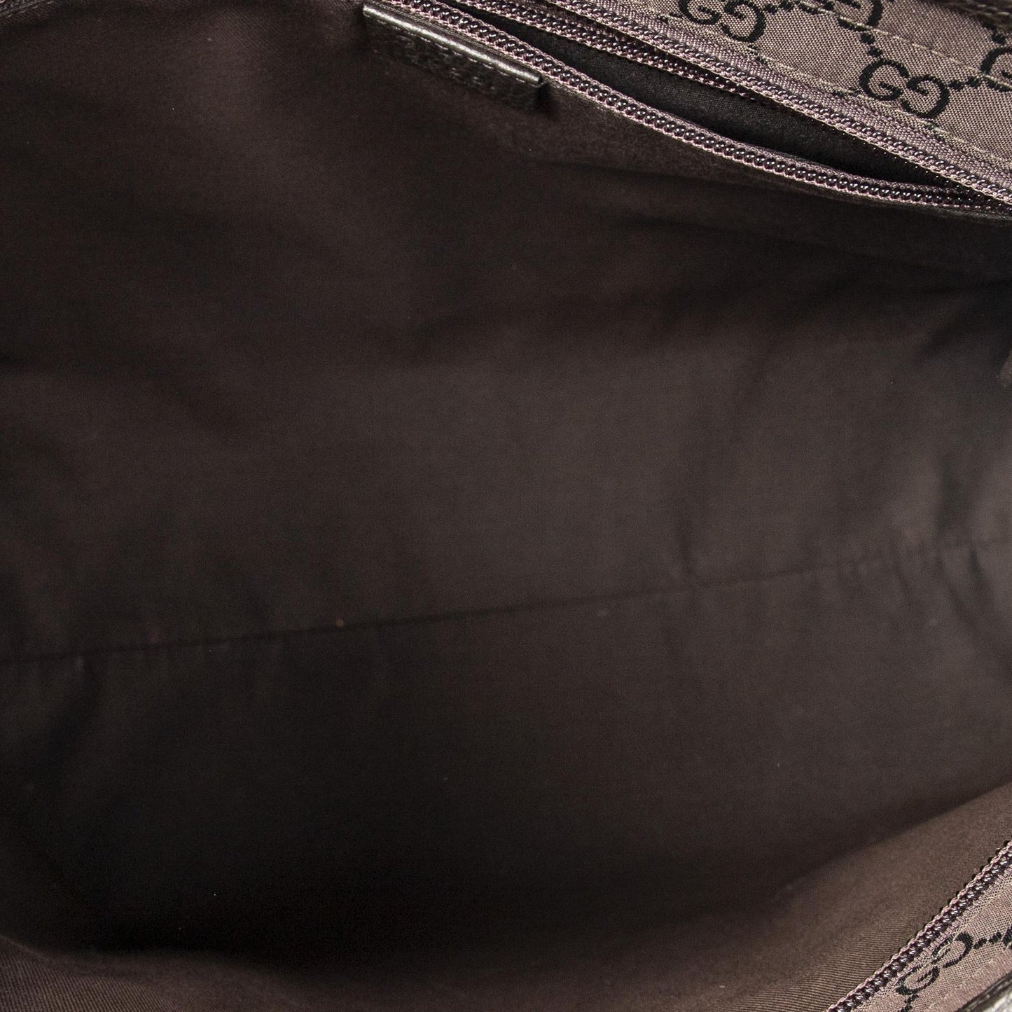 Gucci Front Pocket Tote Dark Brown GG Nylon Canvas — view 9