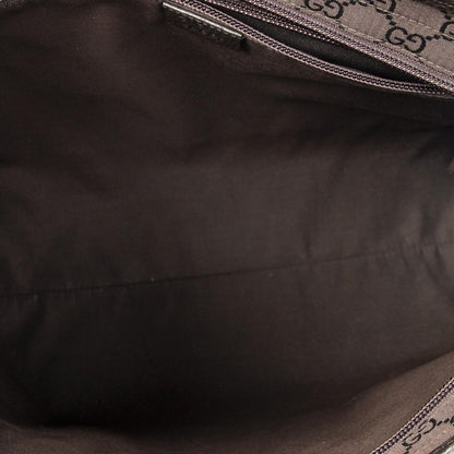 Gucci Front Pocket Tote Dark Brown GG Nylon Canvas — view 9