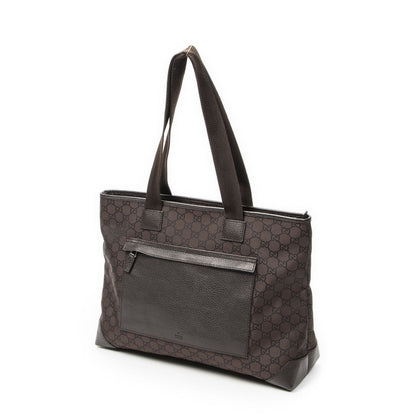 Gucci Front Pocket Tote Dark Brown GG Nylon Canvas — view 2