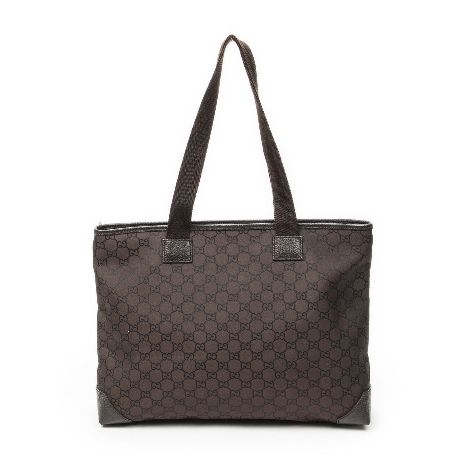 Gucci Front Pocket Tote Dark Brown GG Nylon Canvas — view 5