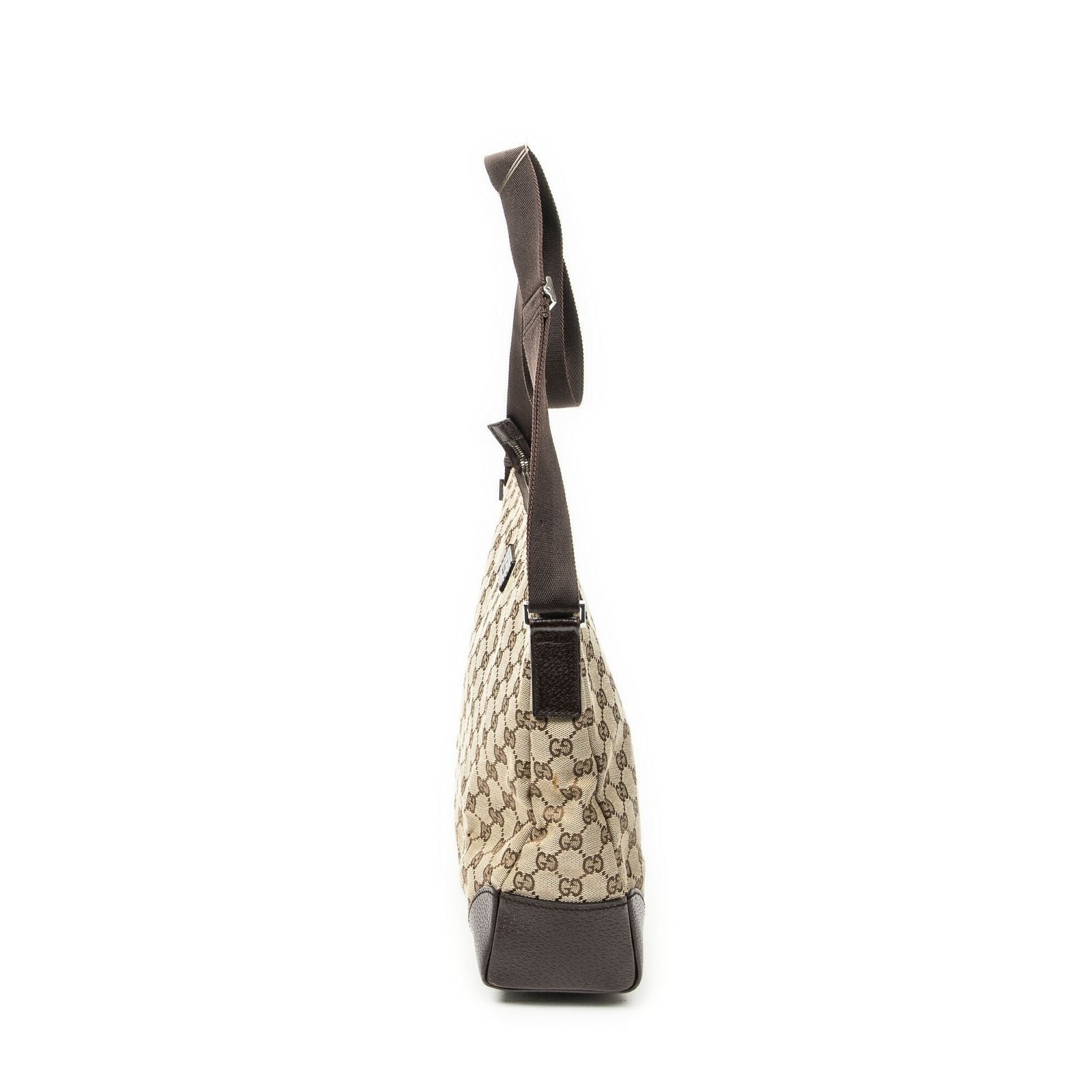 Gucci Zip Messenger Beige Brown GG Canvas — view 3