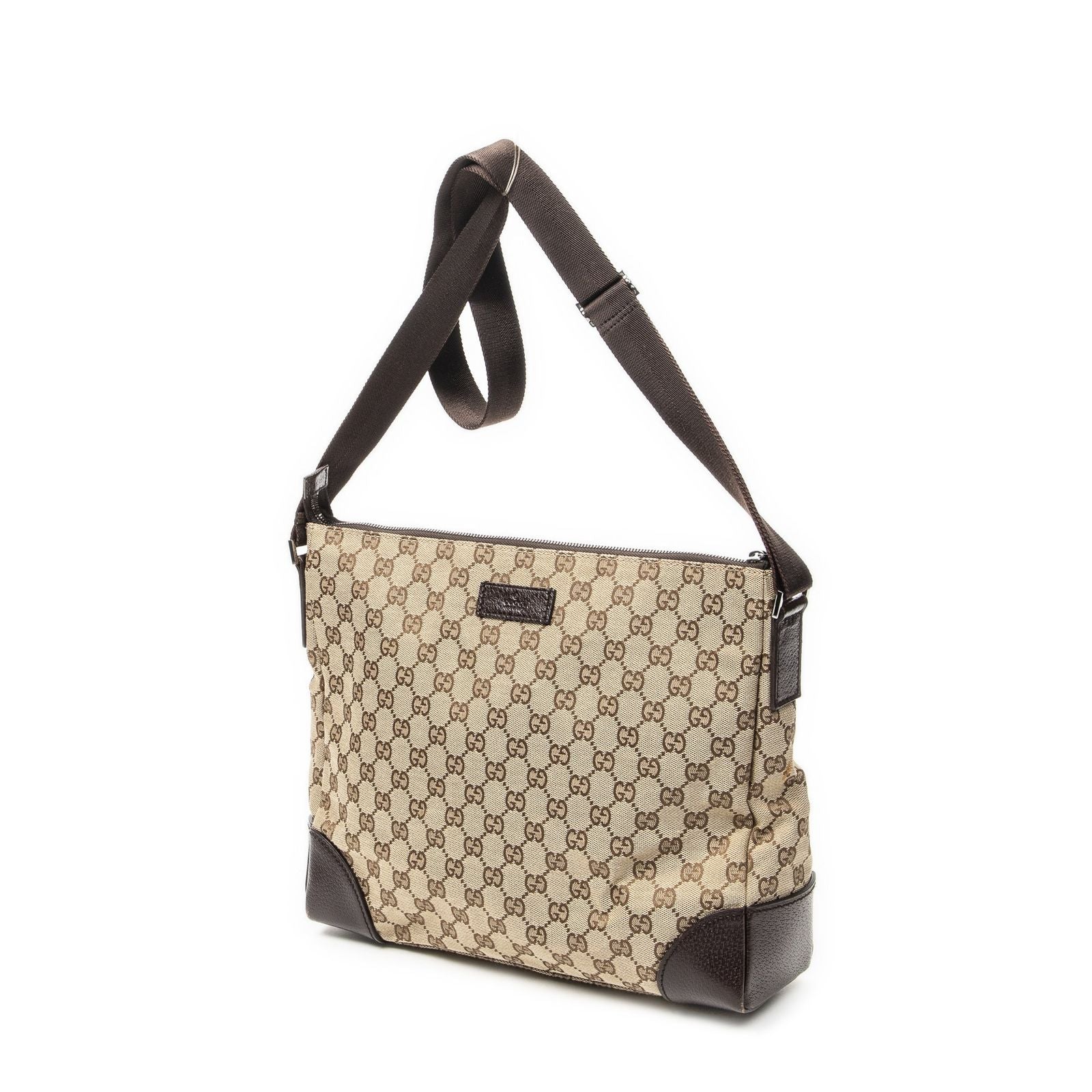 Gucci Zip Messenger Beige Brown GG Canvas — view 2