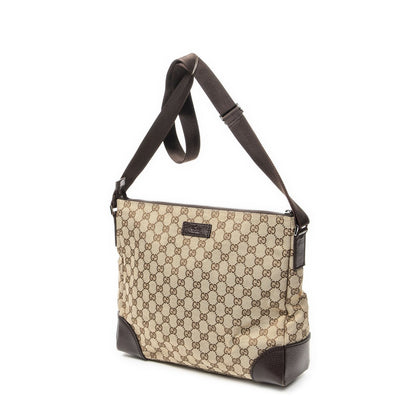 Gucci Zip Messenger Beige Brown GG Canvas — view 2
