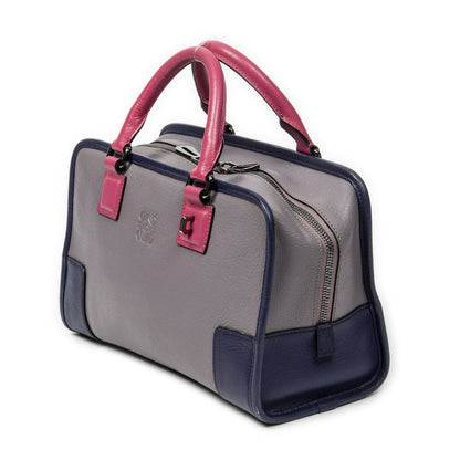 Loewe Tricolor Amazona Lilac Purple Pink Gray Calfskin Leather — view 2