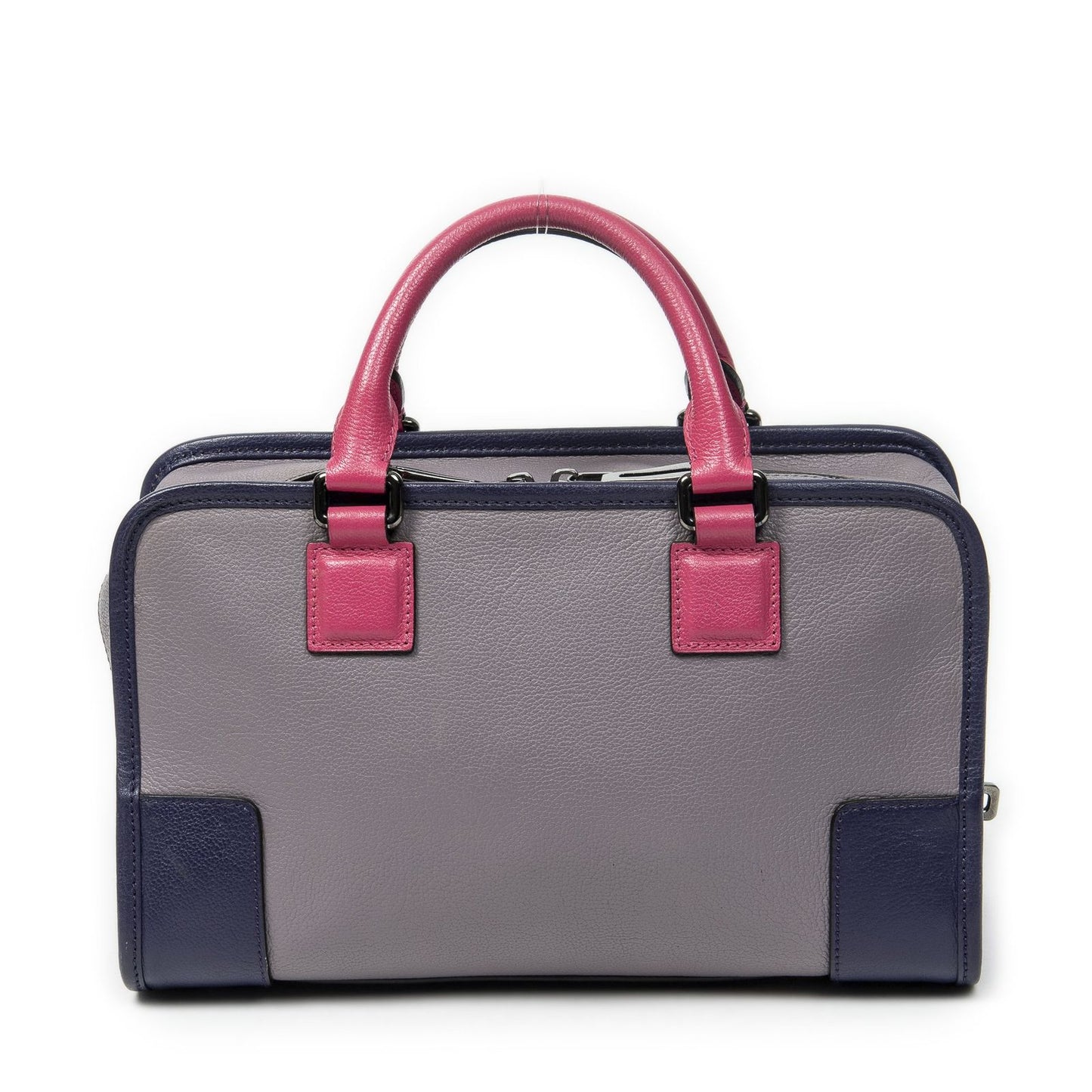 Loewe Tricolor Amazona Lilac Purple Pink Gray Calfskin Leather — view 5