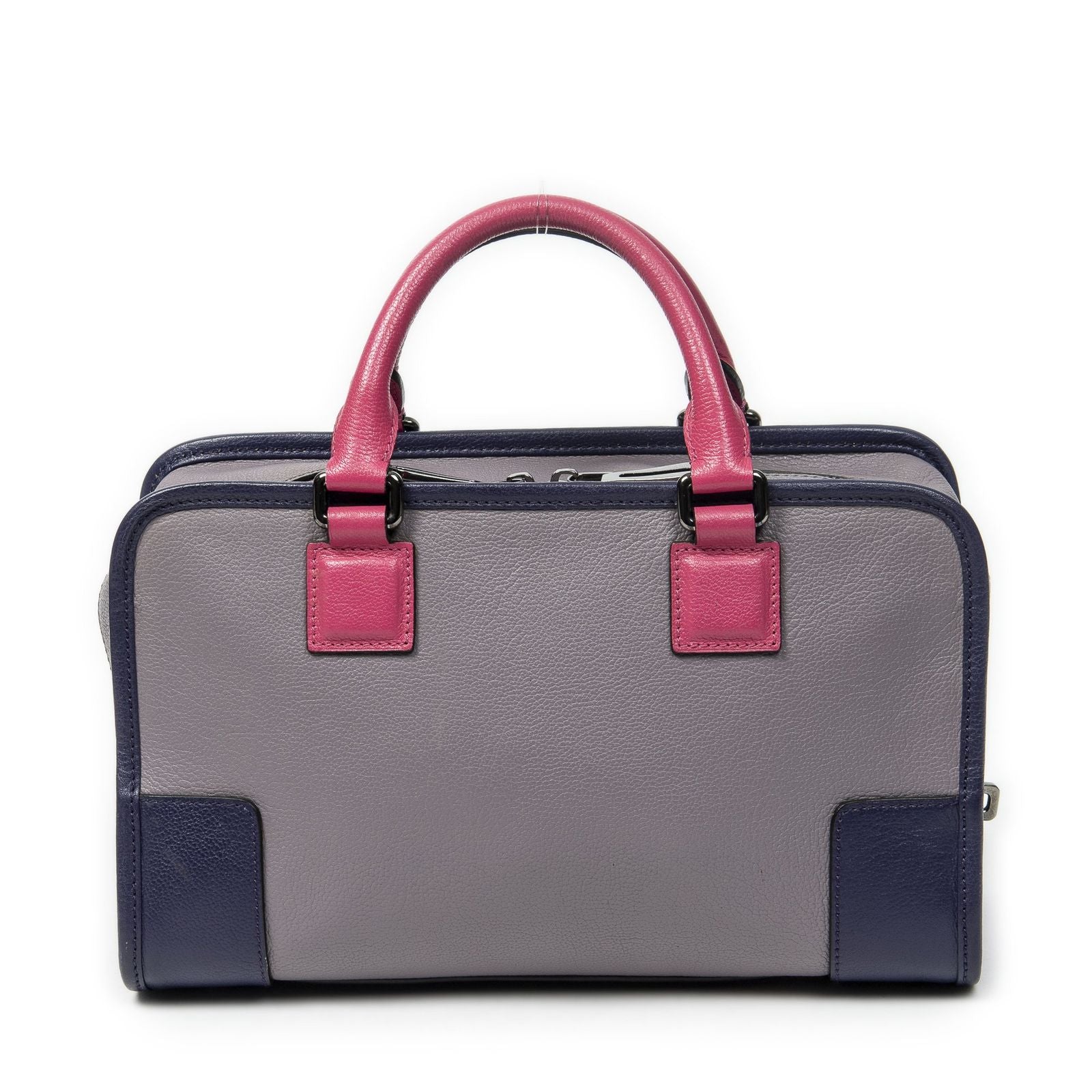 Loewe Tricolor Amazona Lilac Purple Pink Gray Calfskin Leather — view 5