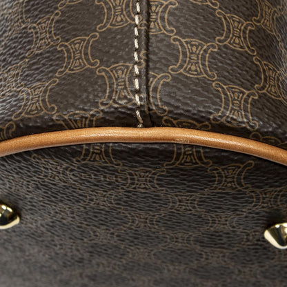 Celine Vintage Bucket Tote Brown Macadam Canvas — view 7