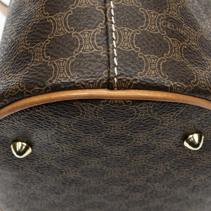 Celine Vintage Bucket Tote Brown Macadam Canvas — view 8