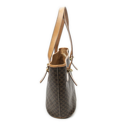Celine Vintage Bucket Tote Brown Macadam Canvas — view 3