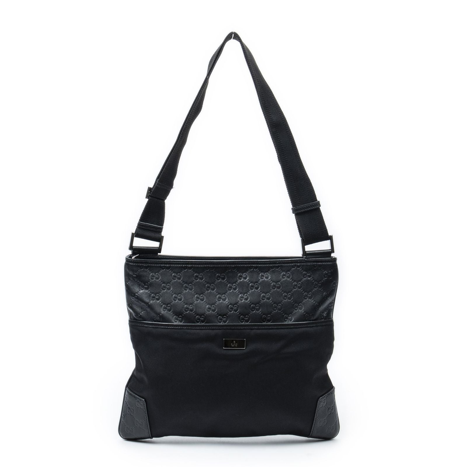 Gucci Messenger Bag Black Nylon Canvas