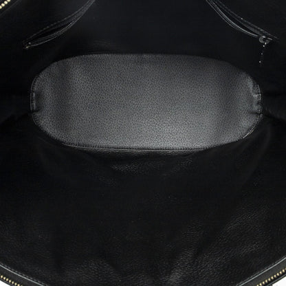 Celine Vintage Shoulder Zip Tote Black Brown Macadam Canvas — view 9