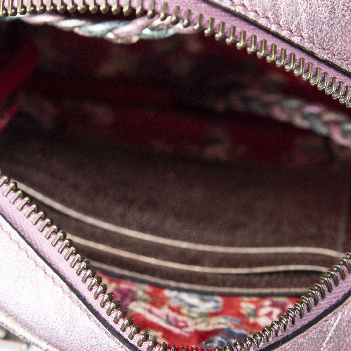 Gucci Trapuntata Mini Camera Crossbody Light Pink Light Blue Matelasse Metallic — view 9
