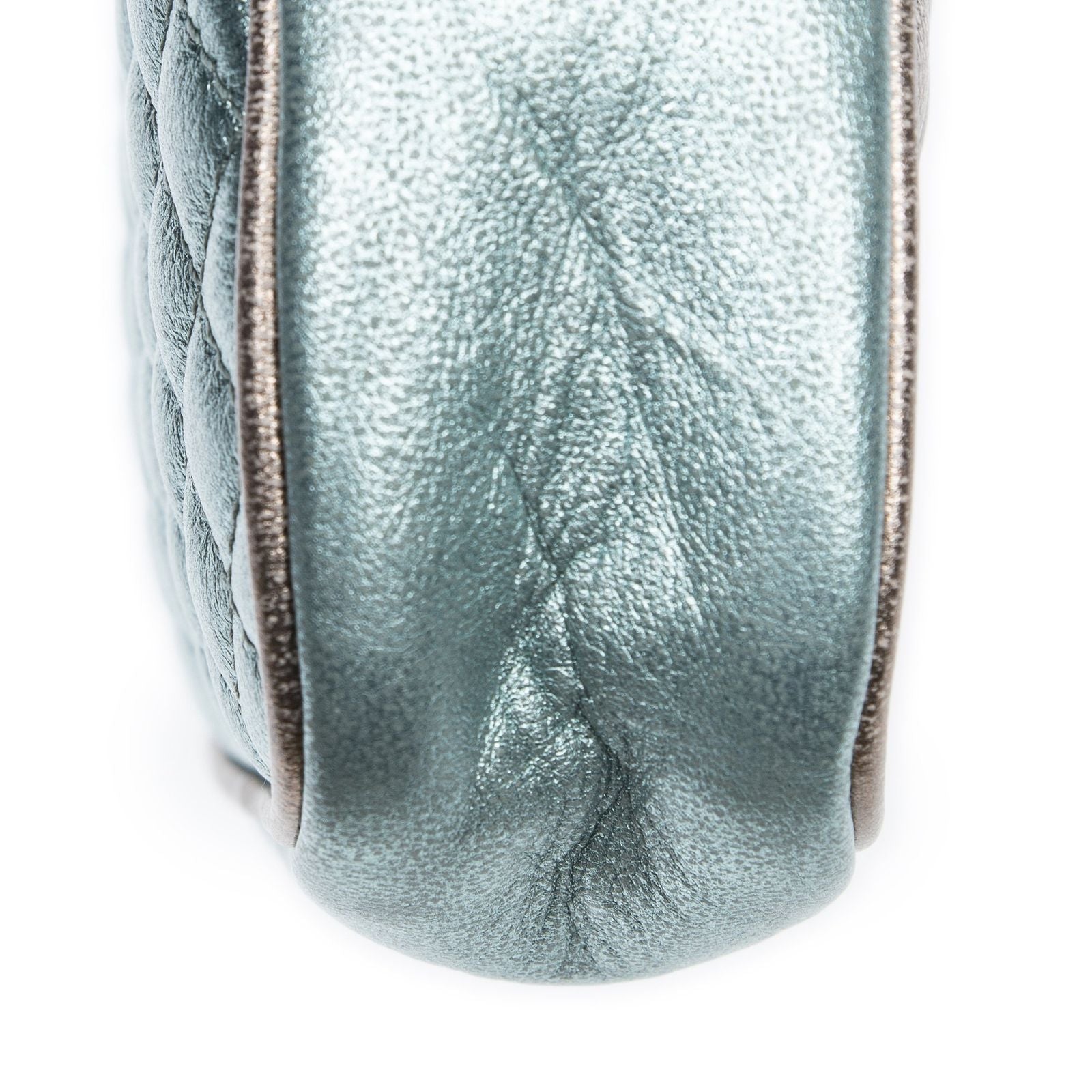 Gucci Trapuntata Mini Camera Crossbody Light Pink Light Blue Matelasse Metallic — view 7