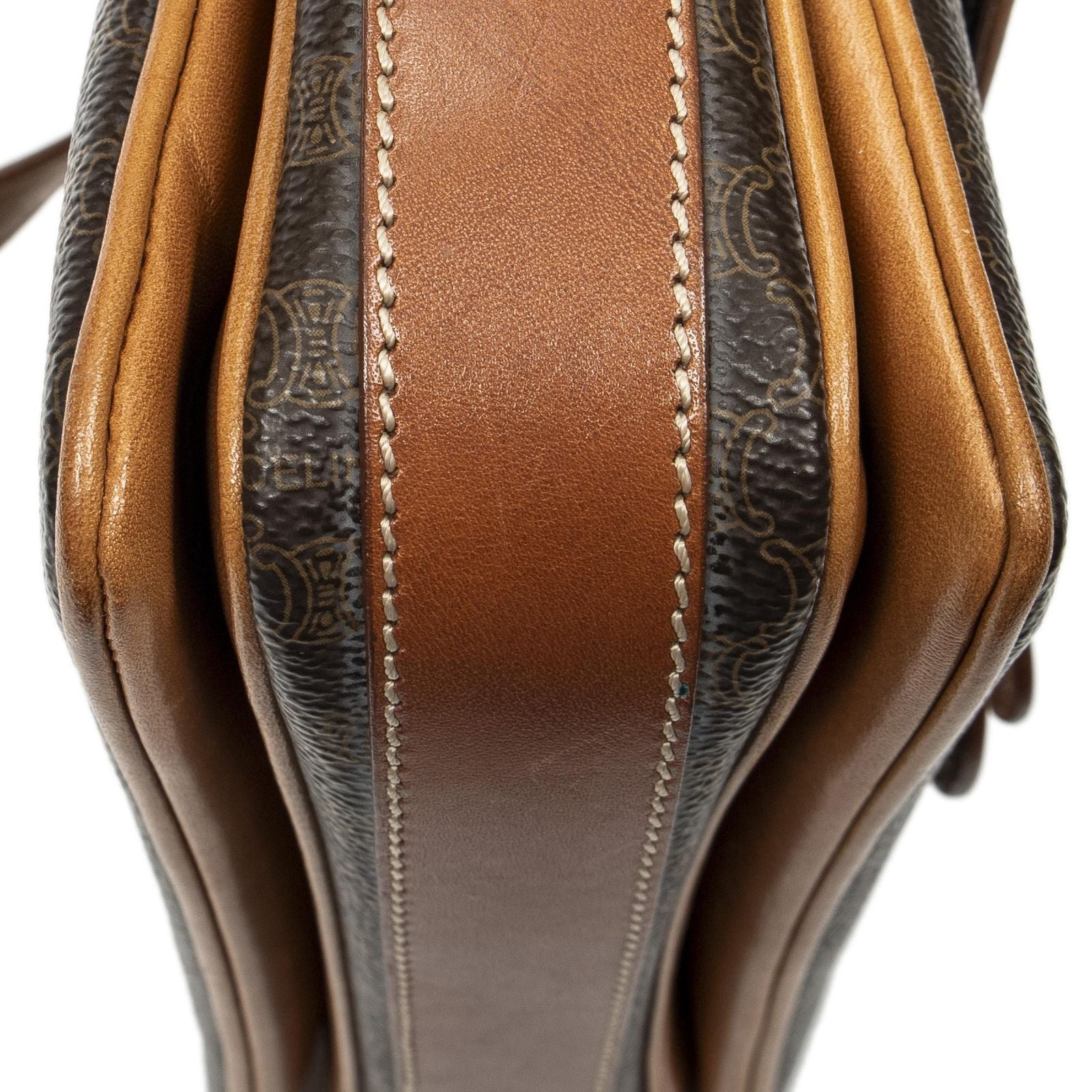 Celine Vintage Bucket Crossbody Brown Macadam Canvas — view 7