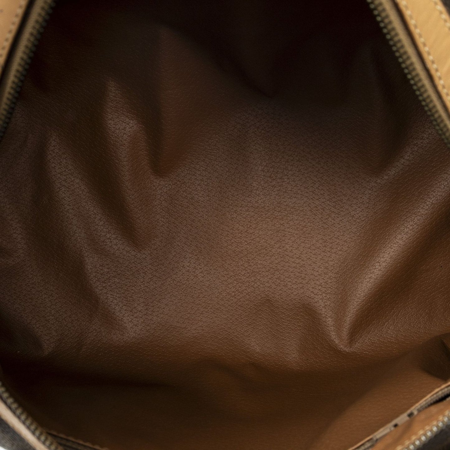 Celine Vintage Small Boston Beige Brown Macadam Canvas Shoulder Bag — view 9