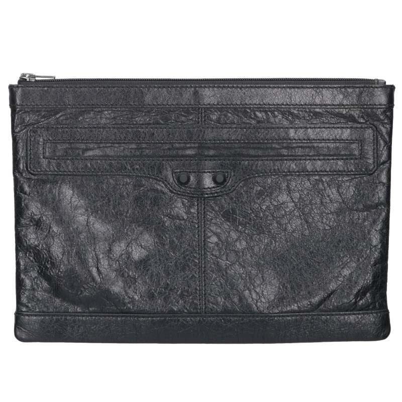 Balenciaga Leather Clutch Black
