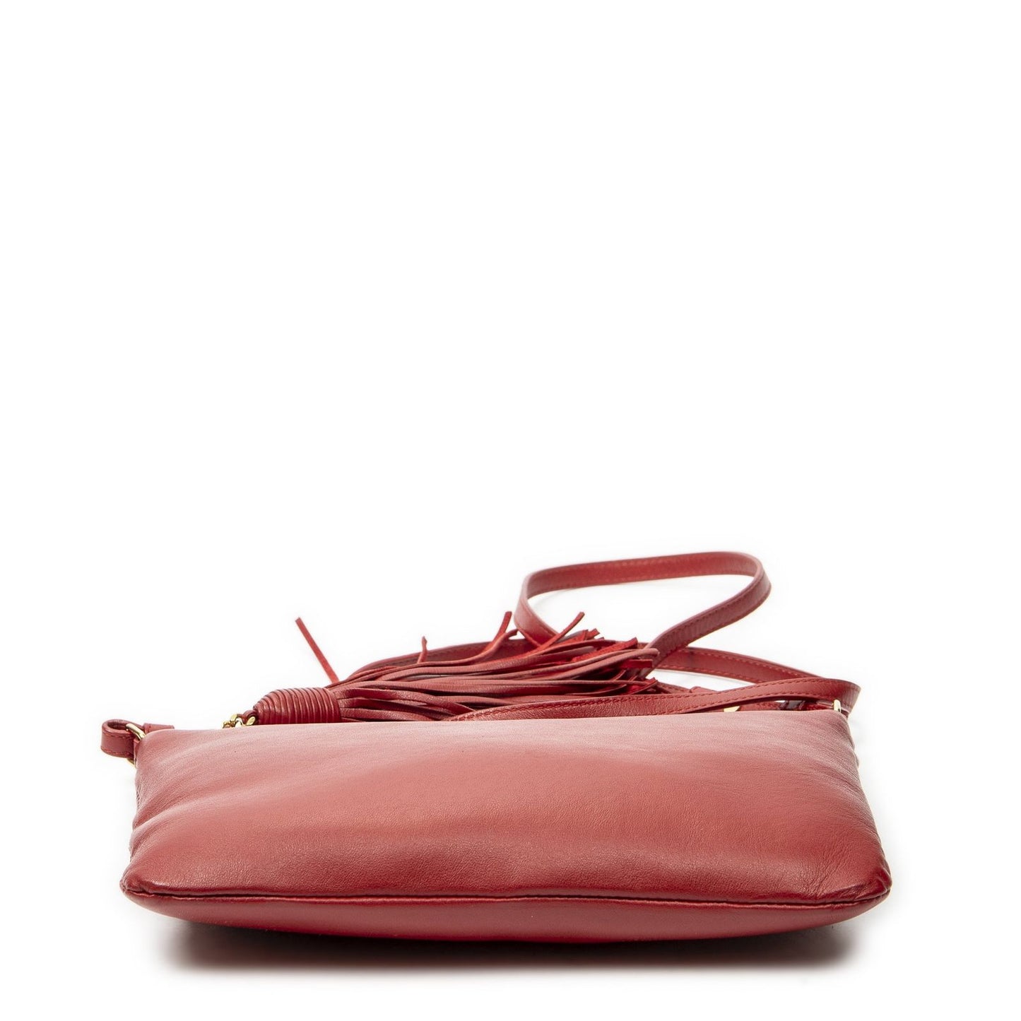 Saint Laurent Yves Teen Monogram Crossbody Red Calfskin Leather — view 6