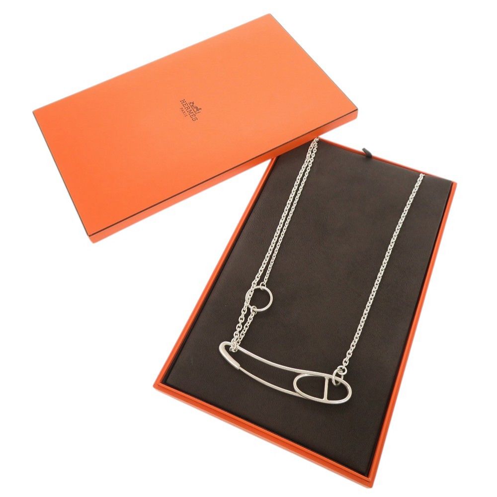Hermes Chaine D'ancre Punk Long 925 Sterling Silver Necklace — view 2