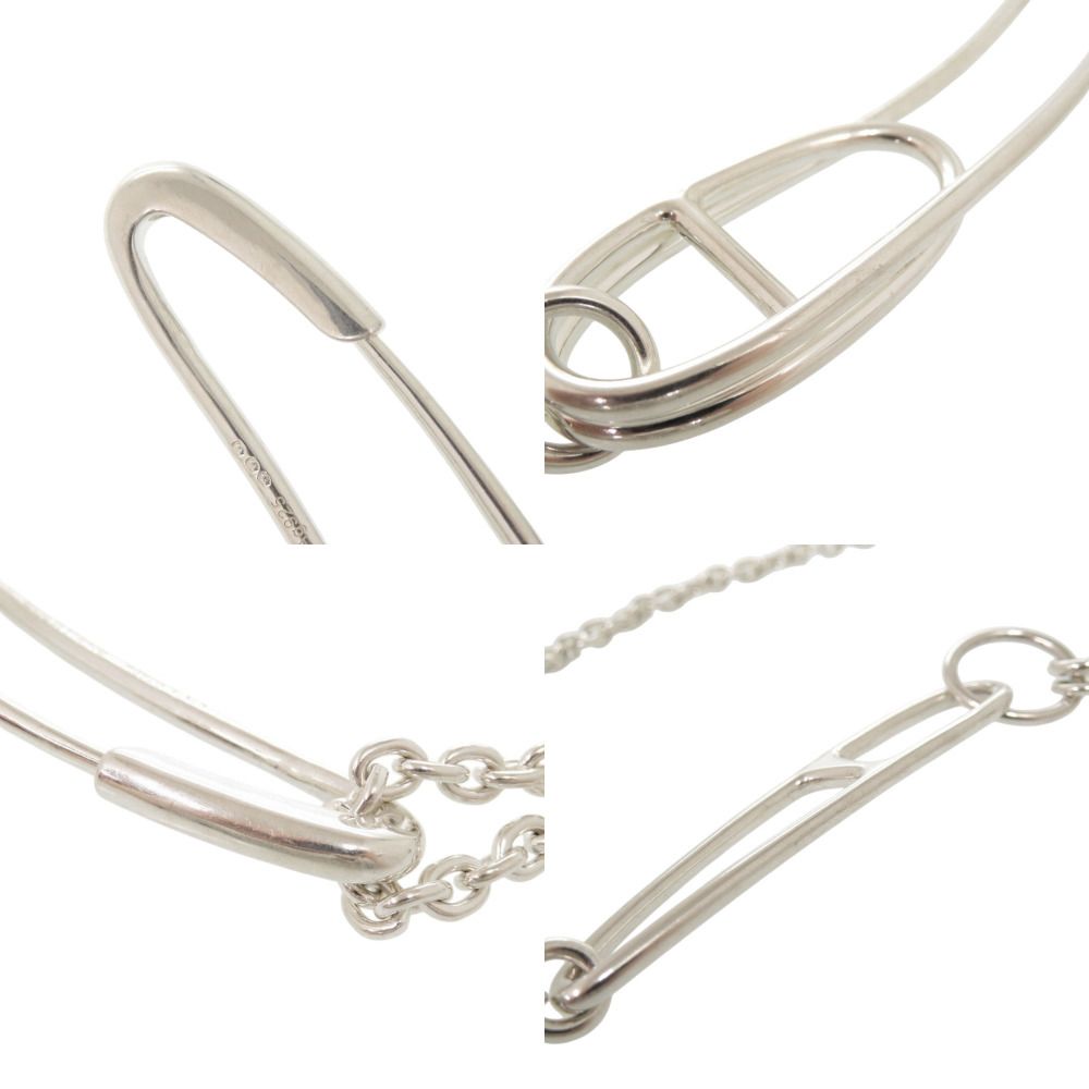 Hermes Chaine D'ancre Punk Long 925 Sterling Silver Necklace — view 9