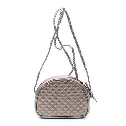 Gucci Trapuntata Mini Camera Crossbody Light Pink Light Blue Matelasse Metallic — view 5