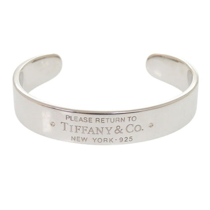 Tiffany & Co Return to Conarrow Calf 925 Sterling Silver Diamond Bangle Bracelet
