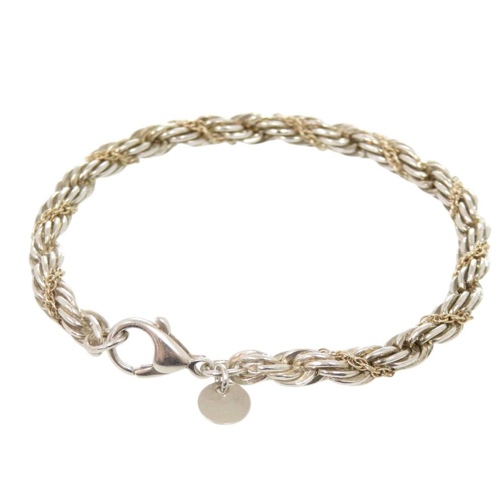 Tiffany & Co Twisted Trope 925 Sterling Silver Gold Bracelet — view 2