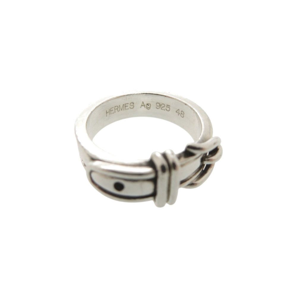 Hermes Ceinture 48 925 Sterling Silver Ring — view 5