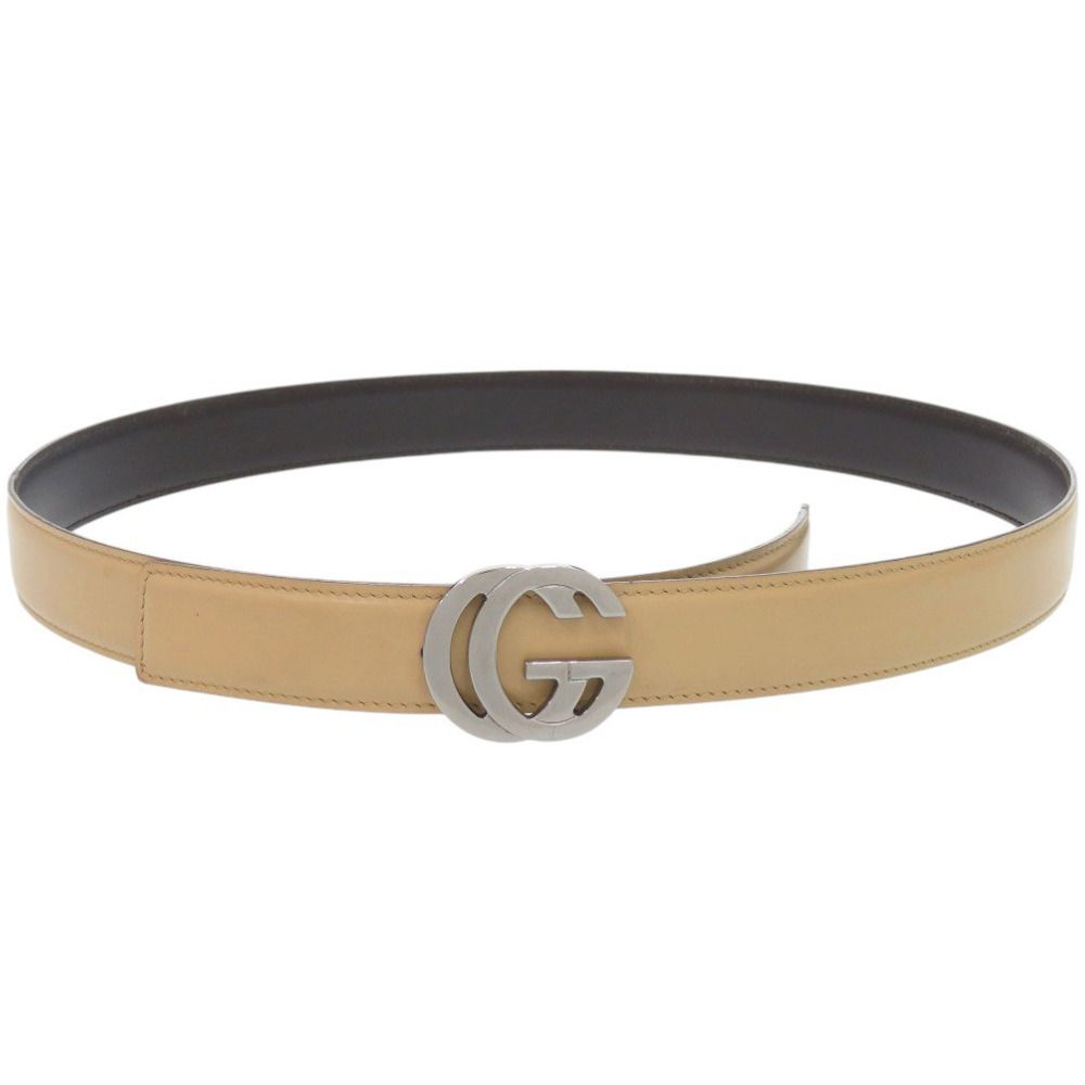 Gucci Interlocking Leather Beige Belt — view 3