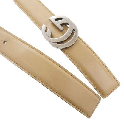 Gucci Interlocking Leather Beige Belt — view 5