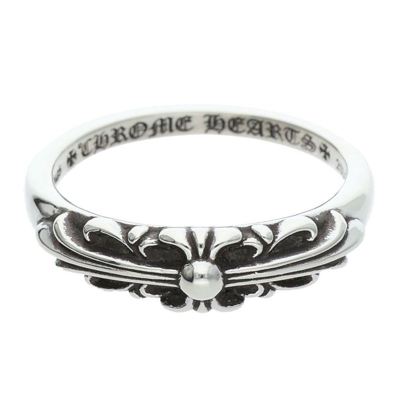 Chrome Hearts Baby Classic Floral Cross Silver Ring