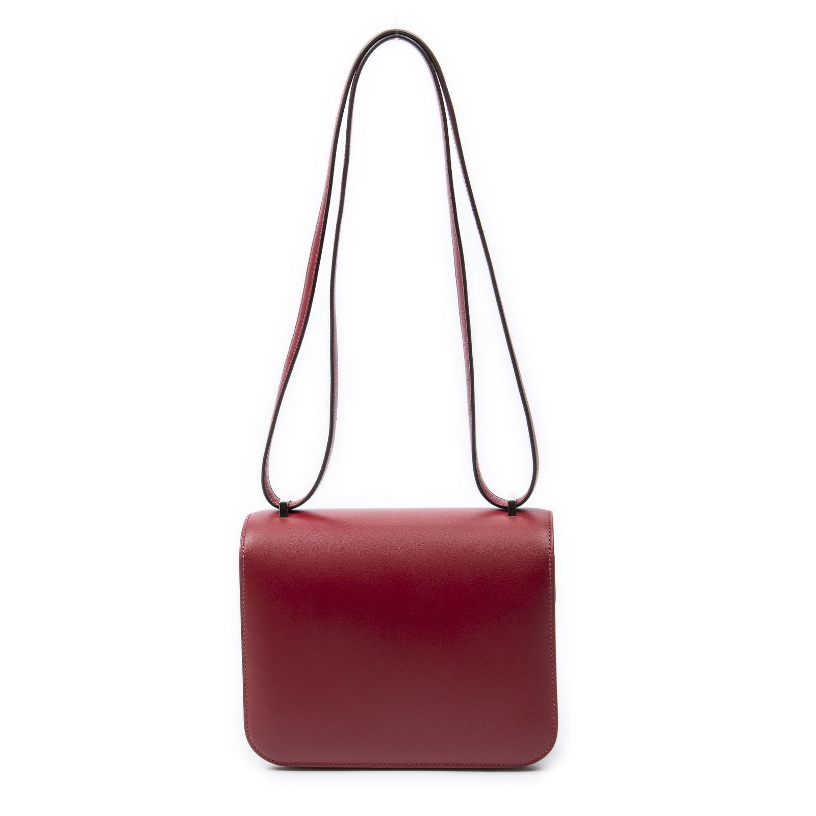 Hermes Mini Constance Bag Rouge Viftade Lacto Leather — view 5