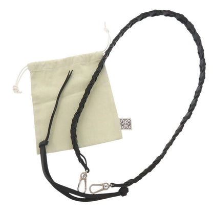 Loewe Braided Leather Black Shoulder Strap — view 2